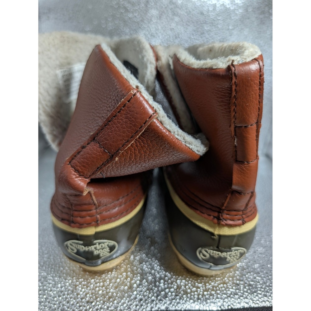 Superior Boot Co Women Brown Leather Duck Boots Thinsulate Insulated CWSP03 Sz 8 - Picture 10 of 11